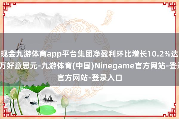 现金九游体育app平台集团净盈利环比增长10.2%达7400万好意思元-九游体育(中国)Ninegame官方网站-登录入口